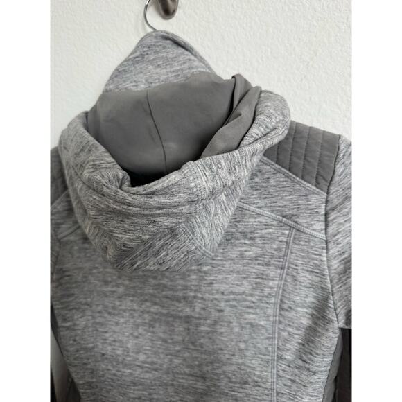 Athleta Womens Grey Hooded Full Zip Jacket Size Small Workout - Picture 7 of 7